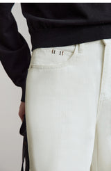 AMII Minimalist 2025 Autumn New Arrival Pants Minimalism Retro Casual Office Lady Pure Cotton Jeans Women Denim Trouser 12543141