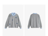 Women's Floral Embroidered Layered-Look Sweatshirt