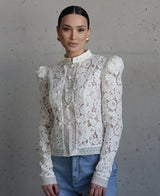 Summer Elegant Lace Hollow Out Party Blouse