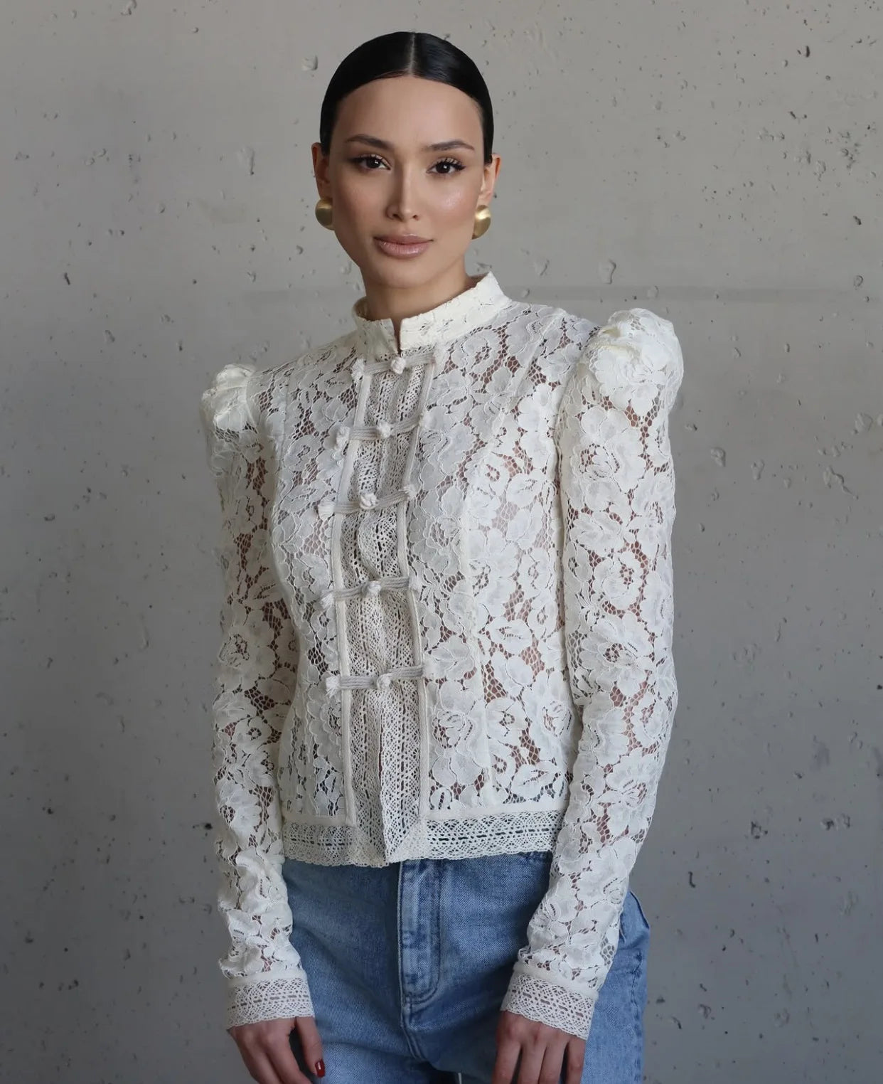 Summer Elegant Lace Hollow Out Party Blouse