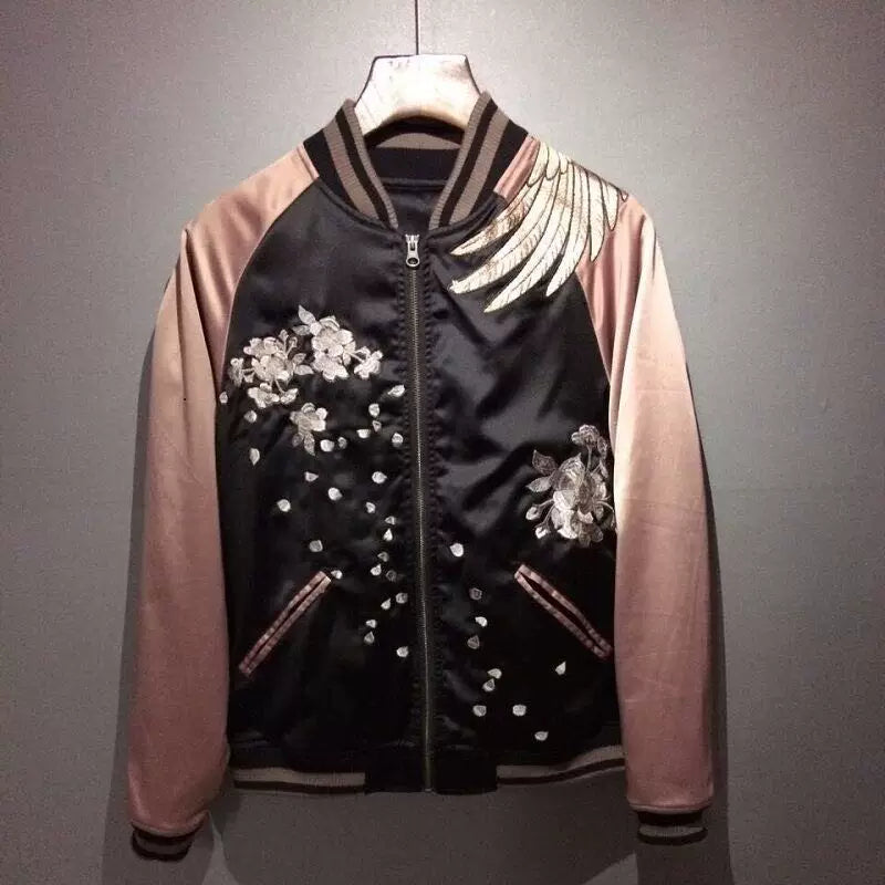 Sakura Phoenix Embroidered Sukajan Jacket