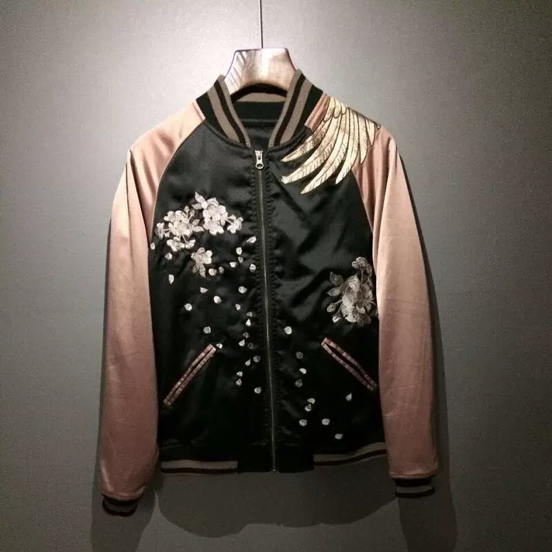 Sakura Phoenix Embroidered Sukajan Jacket