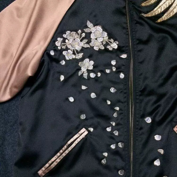 Sakura Phoenix Embroidered Sukajan Jacket