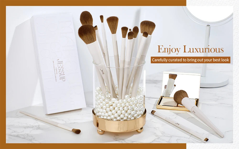 Jessup Professional Makeup Brush Set | 10–14 Pcs