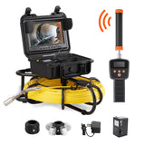 SucceBuy Sewer Camera with 512Hz Locator IP68 9" Pipeline Inspection Camera w/DVR Function w/12 Adjustable LED and 16 GB SD Card