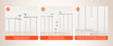 SucceBuy Baby Gate 28/30/36 Inches High Dog Gate Easy Step Walk Thru Child Pet Security Pressure Mount Kit Wall Cups Doorways