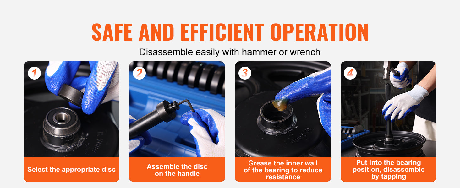 SucceBuy 52PCS Custom Bushing Bearing&Seal Driver Set Transmission Wheel Axle Bearing Race Seal Driver Installer Remover 18-65mm