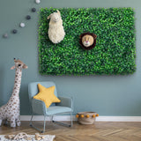 SucceBuy Artificial Boxwood Panel  24pcs 20x20/24x16 in Boxwood Hedge Wall Panels Artificial Grass Backdrop Wall Green Grass