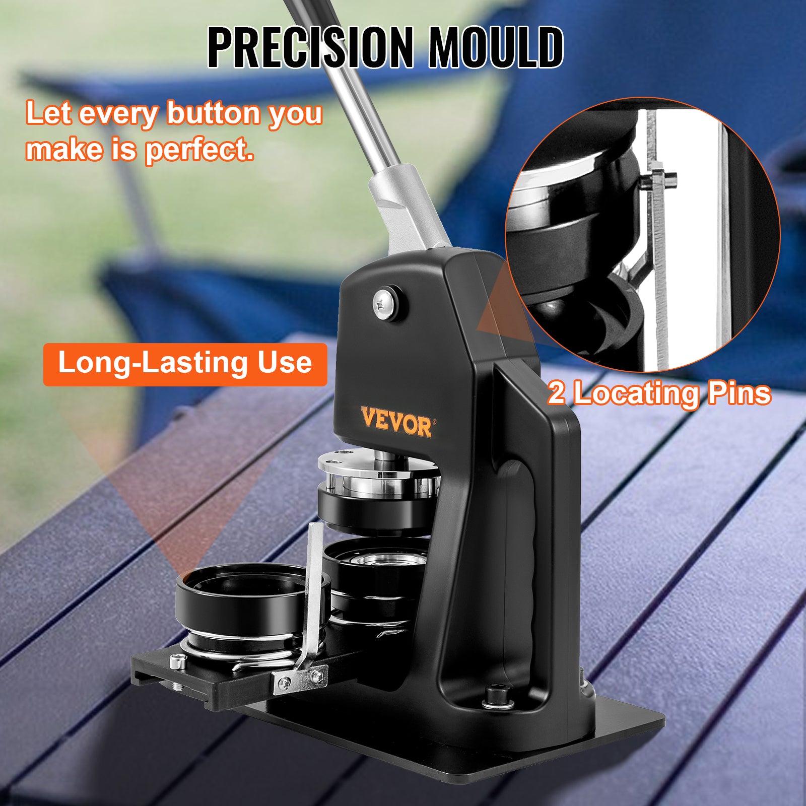 SucceBuy 25+58MM/32+58MM Badge Maker Machine DIY Button Pin with 500Pcs Free Parts Press Kit Circle Manufacture Button Tool