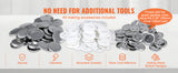SucceBuy Button Maker 25/32/58 Pin Maker with Button Parts Ergonomic Arc Handle Punch Press Kit Button Maker Machine