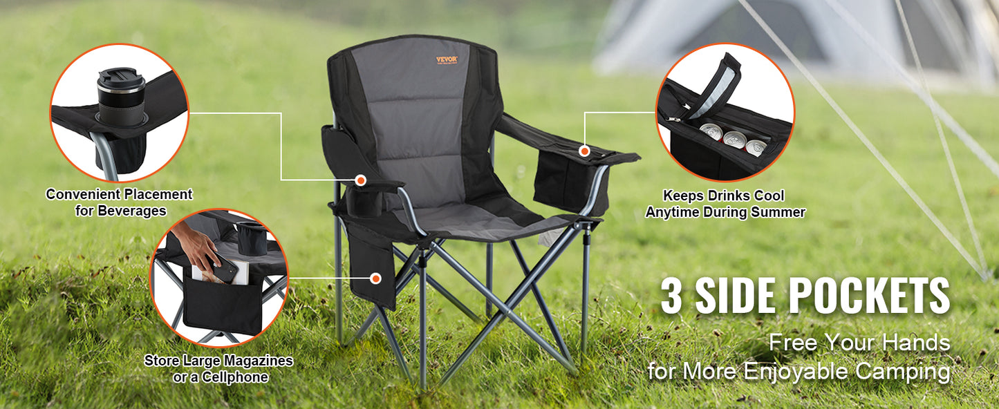 SucceBuy Outdoor Camping Chair 350lbs High Load Ultralight Folding Chair Portable Beach Hiking Picnic Travel Seat Fishing Tool