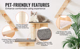 SucceBuy Wall Mounted Cat Shelves Cat Wall Shelves and Perches with Jumping Boards Hammocks & Cat Tree Cat Furniture and Shelves
