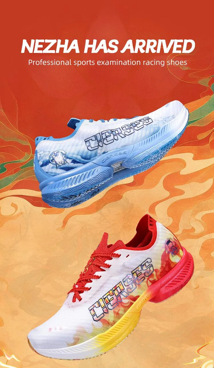 CIERSES NEZHA Marathon Men's Running Shoes Gym Trainers Zapatillas De Deporte Man Sneakers Ultralight Carbon Plate Sports Shoes