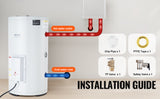 SucceBuy Electric Water Heater 40/70L Tank Instant Hot Water Heater 1.6Kw Tankless Water Heater w/ LED Display Knob Control IPX4