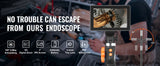 SucceBuy Articulating Borescope Camera with Light Two-way Articulated Endoscope Inspection with 6.4mm Tiny Lens 5" 1080P Screen