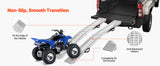 SucceBuy 1000lbs Steel Ramps 2Pcs Ramps with Wider Ramp Surface Universal Stable Loading Ramp with Handles Fit for ATV UTV Motor