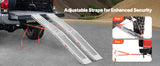SucceBuy 1000lbs Steel Ramps 2Pcs Ramps with Wider Ramp Surface Universal Stable Loading Ramp with Handles Fit for ATV UTV Motor