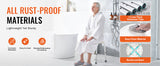 SucceBuy Shower Chair for Inside Shower Adjustable Height Shower Stool Non-Slip Bench Bathtub Seat  for Elderly Disabled Adults