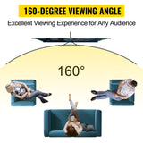 SucceBuy 100 Inch Tripod Projector Screen with Stand 16:9 4K HD Portable Projection Home Cinema for Indoor & Outdoor Projection