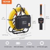 SucceBuy Sewer Camera with 512Hz Locator IP68 9" Pipeline Inspection Camera w/DVR Function w/12 Adjustable LED and 16 GB SD Card