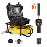SucceBuy Sewer Camera with 512Hz Locator IP68 9" Pipeline Inspection Camera w/DVR Function w/12 Adjustable LED and 16 GB SD Card