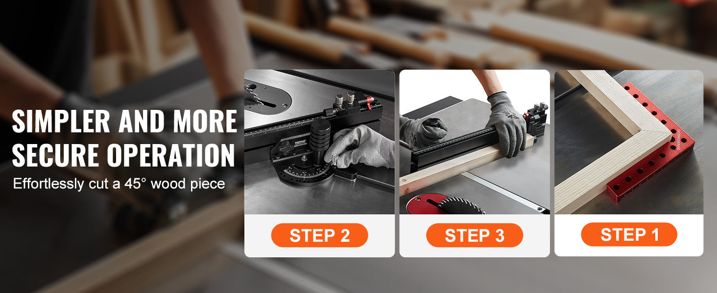 SucceBuy Precision Miter Gauge Standard Slot 3/4'' x 3/8'' Aluminum Alloy Table Saw 24/18/19-35 in Grating 15 Angle Stops DIY