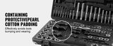 SucceBuy 116-Piece Tap and Die Set Include Metric and SAE Size Bearing Steel Taps and Dies Essential Threading Tool