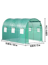 SucceBuy Walk-in Tunnel Greenhouse Galvanized Frame & Waterproof Cover 15x7x7/10x7x7/20x10x7/12x7x7 ft Greenhouses & Cold Frames