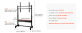 SucceBuy Rolling TV Stand Mobile TV Cart Suit for Various Sizes TV Portable TV Stand with Wheels for Living Room Bedroom Office