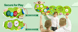 SucceBuy Caterpillar Children Wall Busy Board 12 Activities Montessori Sensory Learning Center for Kids 3-12 Years Playroom Toys