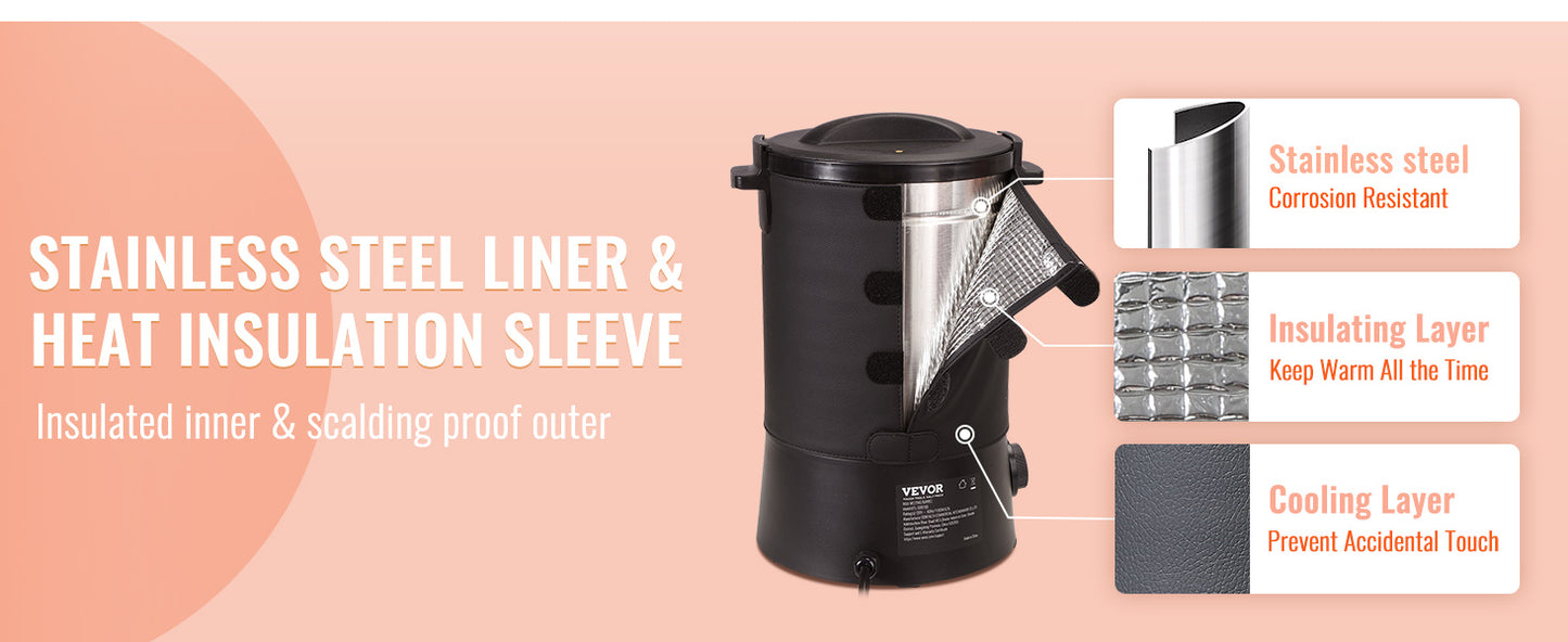 SucceBuy 6.5L 10L Wax Melter for Candle Making Large Electric Wax Melting Pot Easy Pour Spout 9-Level Temperature Control
