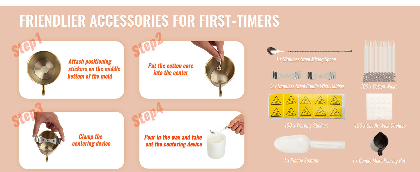 SucceBuy 6.5L 10L Wax Melter for Candle Making Large Electric Wax Melting Pot Easy Pour Spout 9-Level Temperature Control