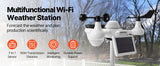SucceBuy 7-in-1 Wi-Fi Weather Station 7.5 in Color Display + Solar Wireless Outdoor Sensor Alarm Alerts for Temperature Humidity