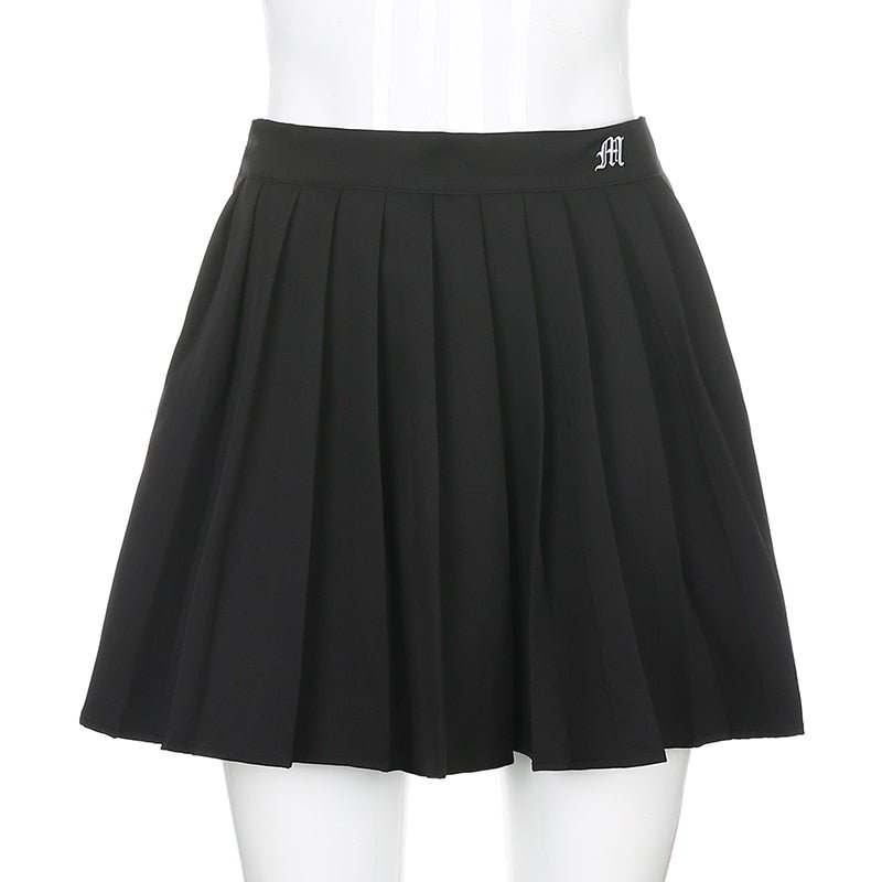 Preppy Style Elastic Waist Sexy Pleated Mini Skirt - THEFASHIONFEVER