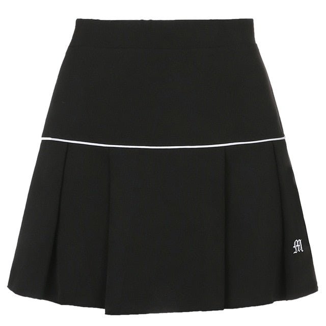 Preppy Style Elastic Waist Sexy Pleated Mini Skirt - THEFASHIONFEVER