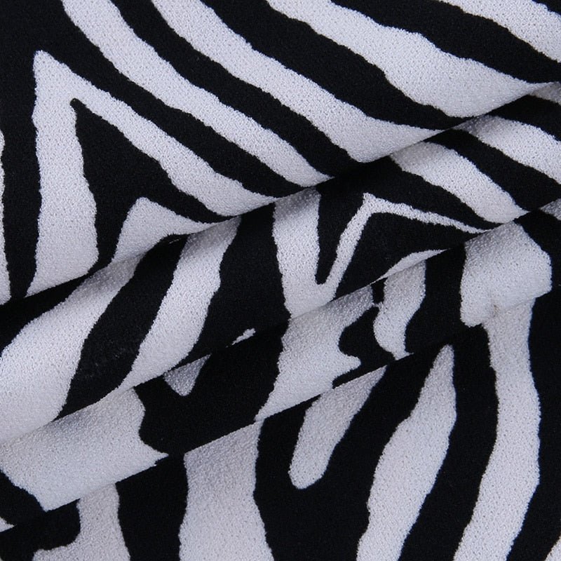 Zebra Print Sexy High Waist Wide Leg Pants - THEFASHIONFEVER