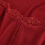 Square Neck Lace Mini Split Dress - THEFASHIONFEVER