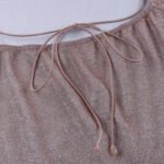 Spaghetti Strap V-Neck Slim Back Lace Up Mini Dress - THEFASHIONFEVER