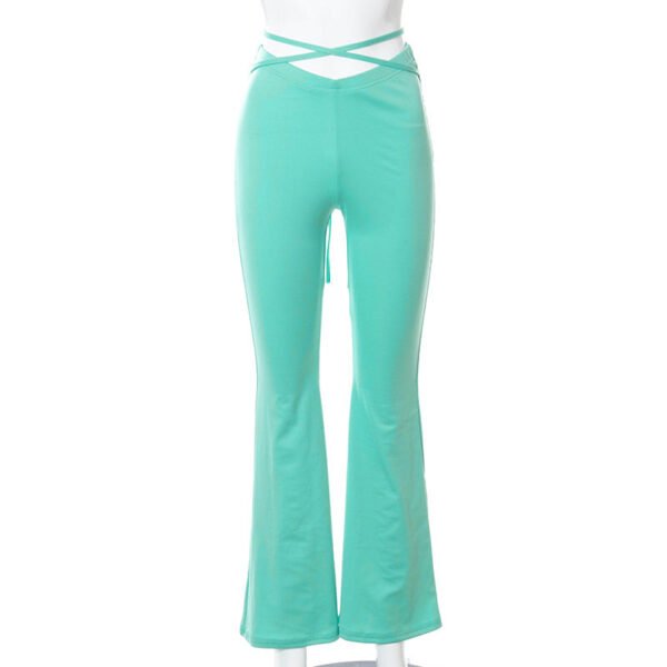 Y2k E-Girl Style Strechy Flare Pants - THEFASHIONFEVER