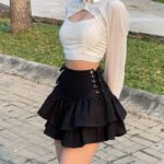 Y2k E-girl High Waist Bandage Mini Skirt - THEFASHIONFEVER